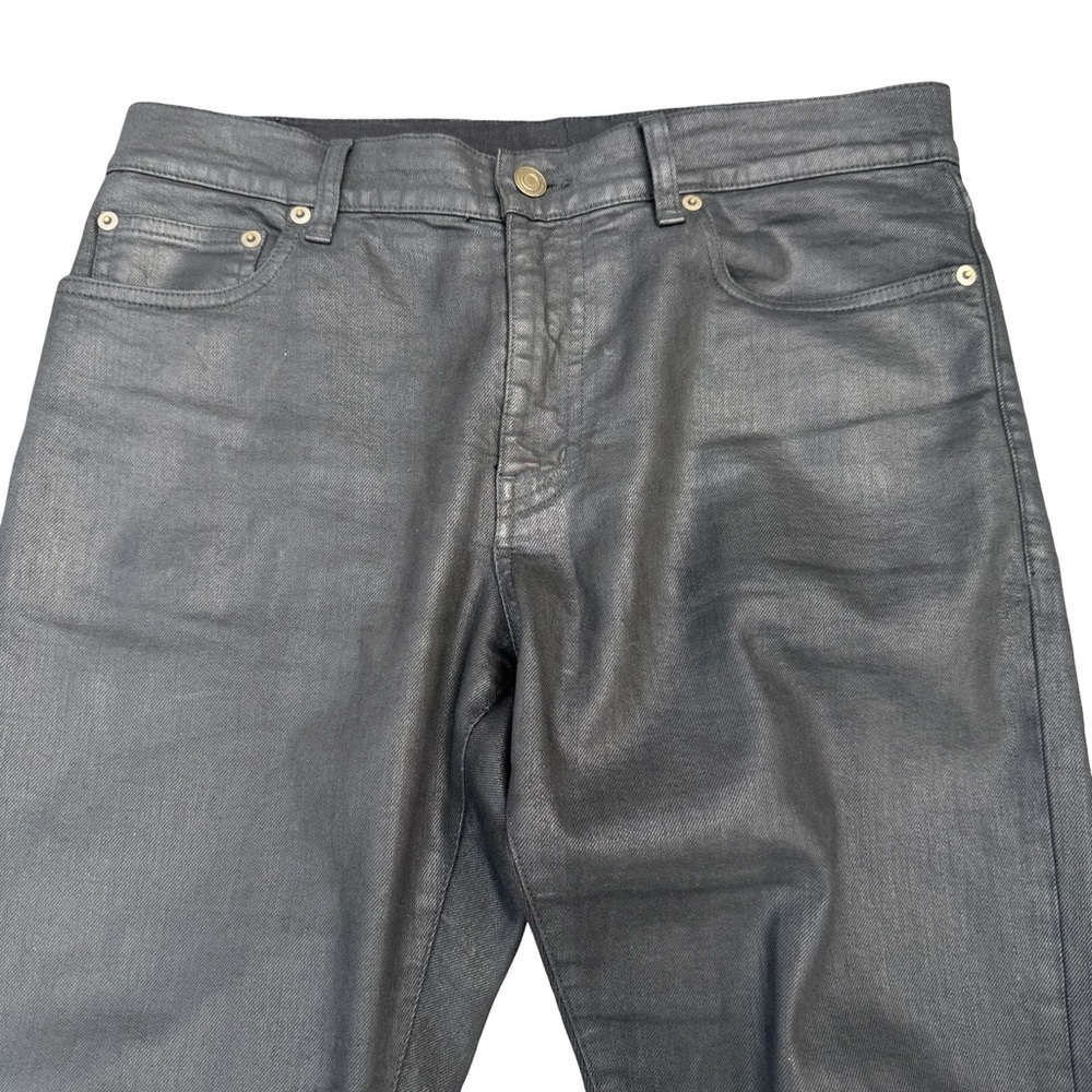 Saint Laurent D02 Waxed Oiled Slim Fit Jeans - Picture 2 of 10